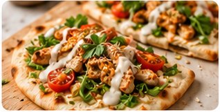 Chicken flatbreads